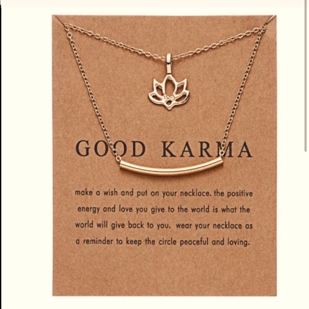 Lotus Flower Layered Necklace